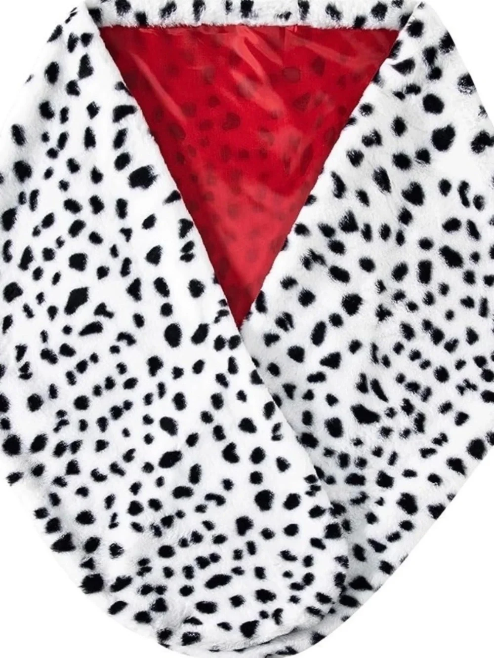NWOT Cruella Deville Women’s Coat /Scarf For Halloween Costume